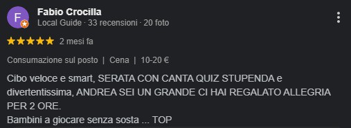 genera un template dove inserire delle recensioni… (3)